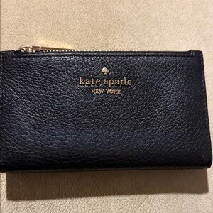 Kate Spade Black Textured Leila Wallet